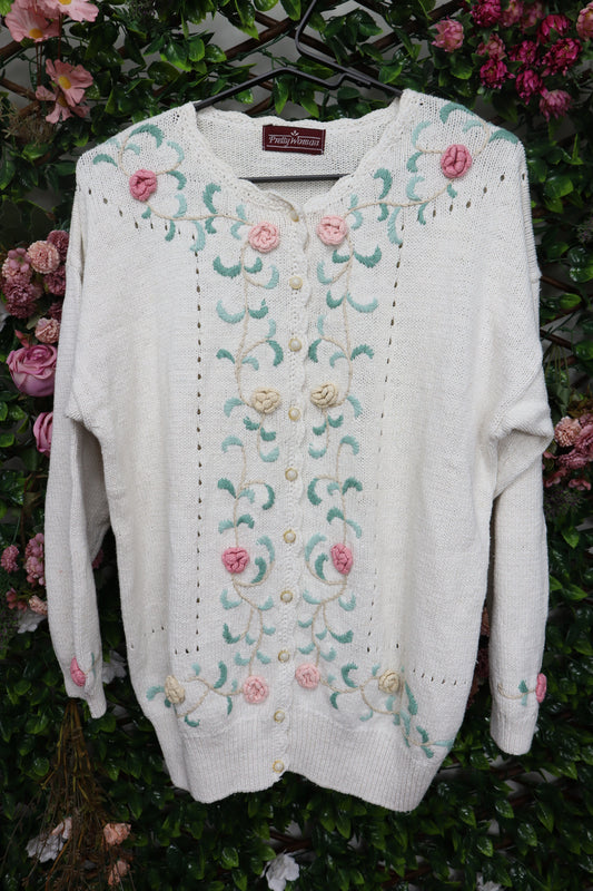 CARDIGAN FLORES CROCHET JULIA